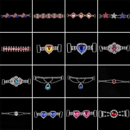 6 styles (optional) Shiny Crystal Rhinestone bikini connectors buckle/clothing decoration buckle Beachwear Diamante connector
