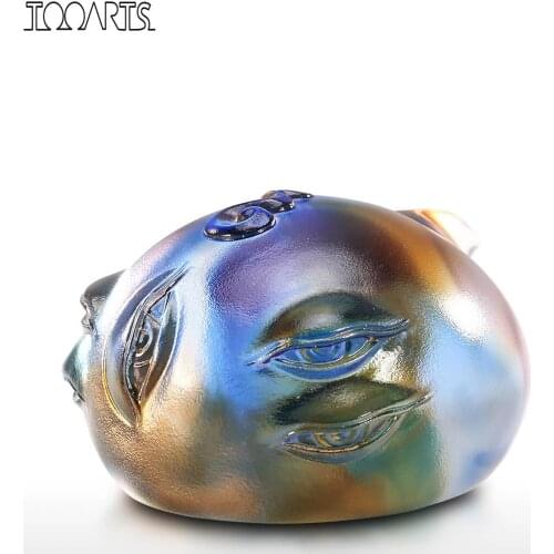 Abstract sculpture Five Eyes Wine Glass Ornament Figurine Glass Ornament home decoration accessories feng shui decorating