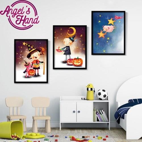 5d diy Diamond Painting Abstract Cross Stitch Full Diamond Embroidery Children Room Lovely Special Decoration Painting Halloween
