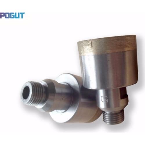 Diamond glass drill bit 50mm,52mm,54mm,55mm, Length 75mm, drill bit with screw