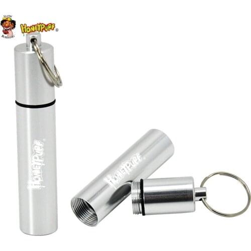 HONEYPUFF 10ML Aluminum Smell Proof Travel Tubes Tobacco Jars For Herb Metal Airtight Sealed Jar Storage Container