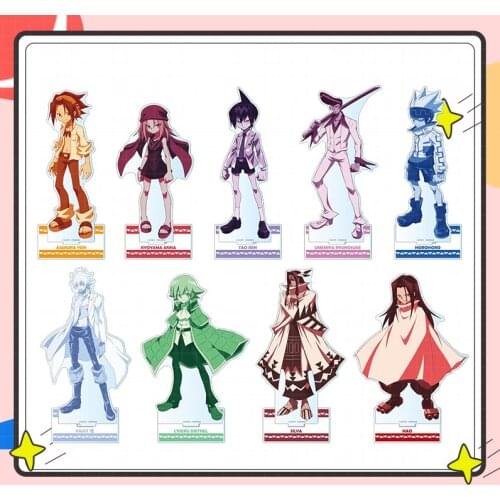 Anime SHAMAN KING Acrylic Keychain Plendant Stand Figure Model Tabletop Decor Toy MANTA OYAMADA AMIDAMARU TOKAGEROU YOU ASAKURA