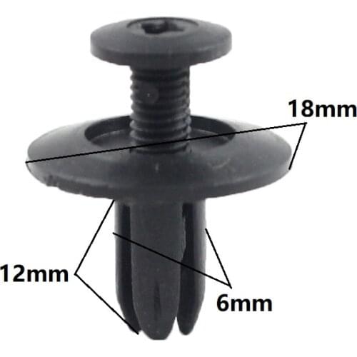Auto Interior fastener clips for Mazda expansion plastic rivet 6mm For Toyota retainer clamp