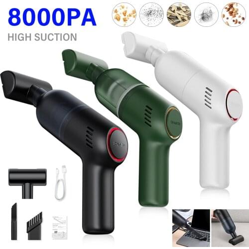 Car Vacuum Cleaner New Upgrade Wireless Charging Powerful Mini Vacuum High-Power 8000Pa Suction Handheld Used in Homes And Car