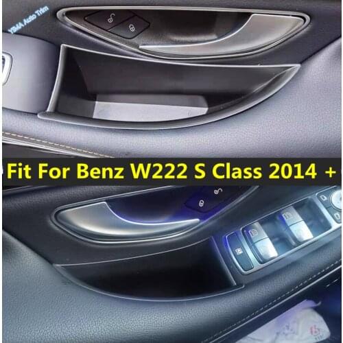 Auto Styling Front Door Handle Armrest Container Holder Tray Storage Box Fit For Mercedes Benz W222 S Class 2014 - 2020 Interior