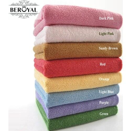 Beroyal Brand 2018 Microfiber Towel-4pc/lot Sixteen Color Plain Dyed Salon Towel Solid Cheaper Magic Towel 30*70cm