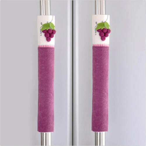 1Pair Cotton Refrigerator Handle Cover Practical Fridge Door Stand Handle Covers Double-door Fridge Gloves Kitchen Door Knob