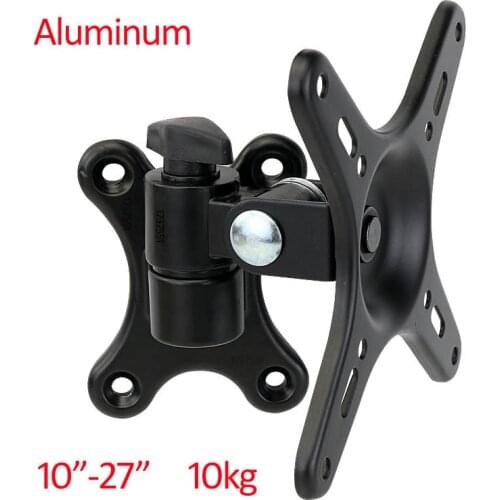 DL-S10 aluminum 10" 14" 30" 27" tiltable lcd tv wall mount swivel led tv bracket shelf
