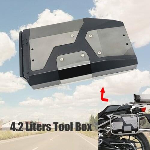 For BMW R1250GS LC R1200GS R 1250 adv Adventure 2014-2020 Decorative Aluminum Box Toolbox 4.2 Liters Tool Box Left Side Bracket