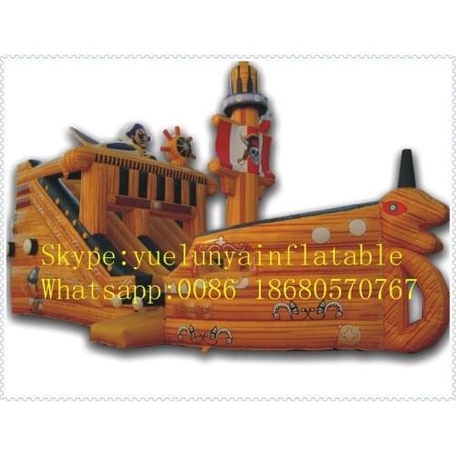 Factory direct Inflatable slide,Inflatable castle,Pirate Ship Slide KY-18