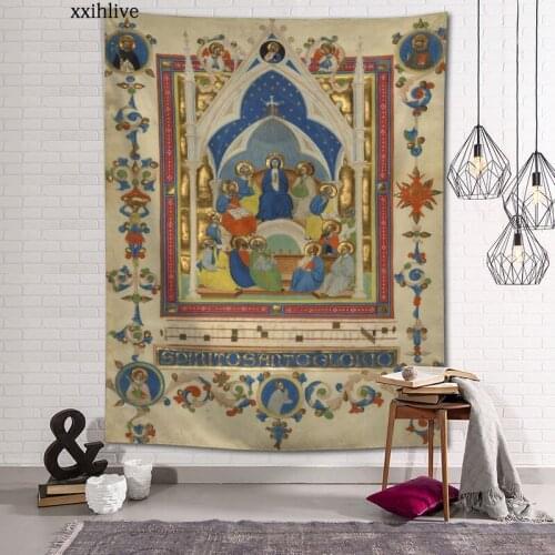 Jesus Religious Painting Custom HD Tapestry For Carpet Travel Mattress Wall Carpets Art Home Decor 100x150cm,130x150cm
