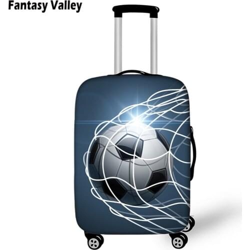 Cool Foot Ball Suitcase Protective Cover Travel Suitcase Cover For Boy Elastic Trolly Luggage Cover Dust-proof Travel Accessory
