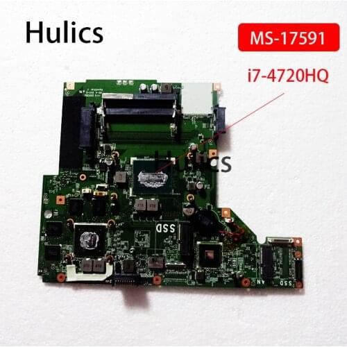 Hulics Original MS-17591 For MSI GE70 Laptop Motherboard SR1Q8 i7-4720HQ CPU MS-1759 N16P-GT-A2 mainboard