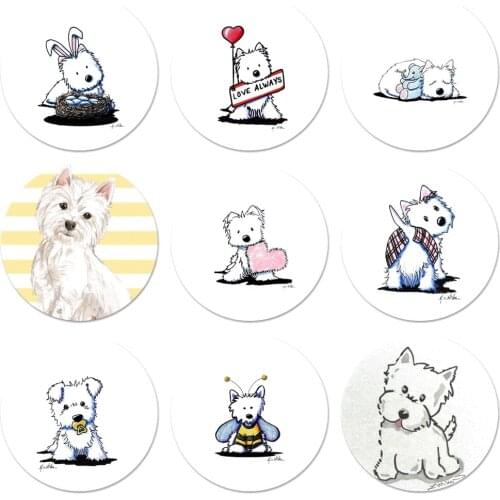 Lovely Westie dog Pattern Icons Pins Badge Decoration Brooches Metal Badges For Backpack Decoration