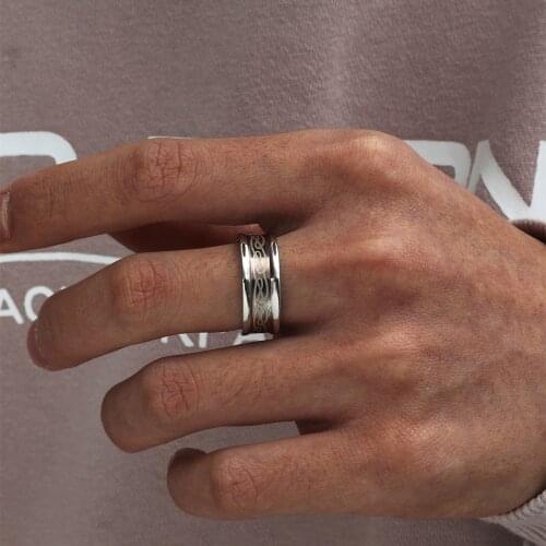 MANGOSKY 8mm Stainless Steel Ring for Men