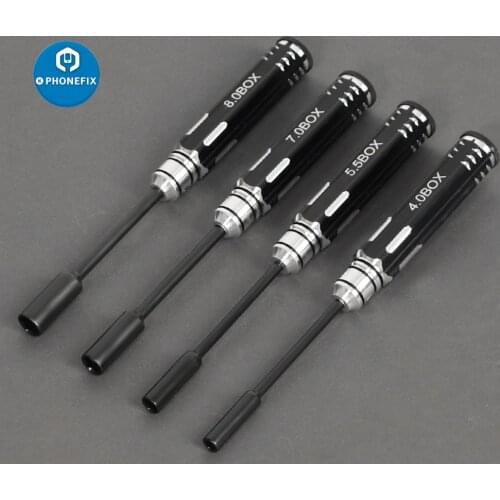 4mm/5.5mm/7mm/8mm Hex Driver Set Hexagonal Head Socket Screwdrivers for Disassemble Quadcopter Helicopter FPV Drone Car Airplane