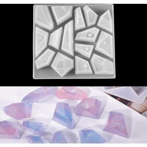 Irregular Stone Silicone Mold Crystal Epoxy Resin Pendants Casting Mould for DIY Resin Crafts Jewelry Making Table Decoration