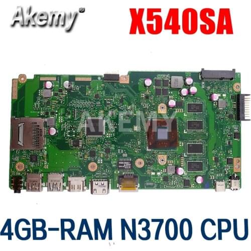 NEW!X540SA mainboard REV 2.0 For Asus X540 X540S X540SA X540SAA laptop motherboard Test ok 4GB-RAM N3700 CPU