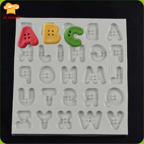 New Twist Button 26 Letters Turn Sugar Cake Mold Letter DIY Pez Cake Decoration Tools