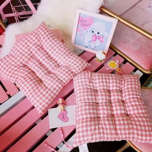 Girl lattice cushion bedroom office chair cushion winter thickening soft cushion decorative pillow home decoration pillow sofa