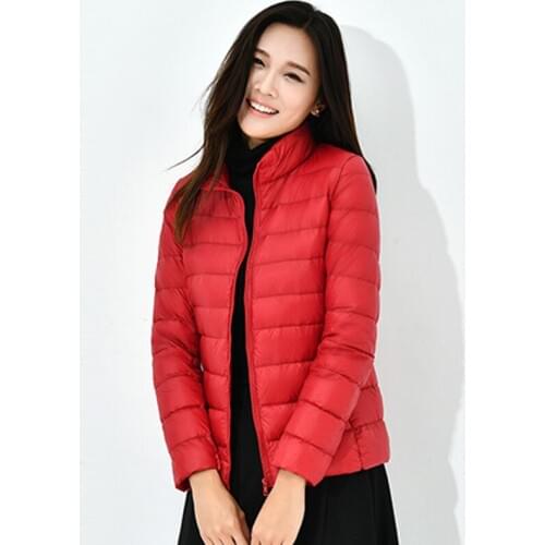 Female Casual Down Coat Plus Size Ultra Light Women Down Coats Spring Autumn Short Oversize Loose Down Jacket Outwear RE2009