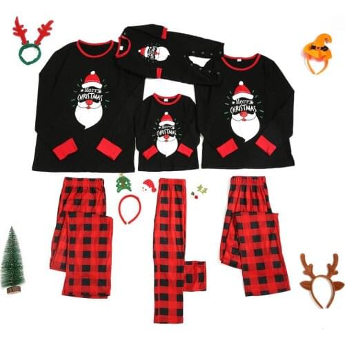 Christmas Family Pajamas Set Father Mother Son Daughter Clothes Family Look Women Men Kids Sleepwear Suit Baby Romper