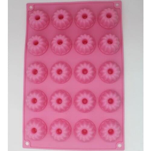 20 donut mechanism cake molds chocolate molds soap molds jelly pudding silicone molds