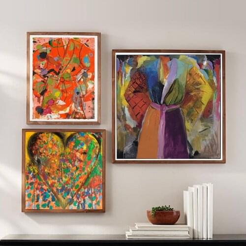 Contemporary Artist Jim Dine Bathrobe Artwork Canvas Prints Abstract Heart Oil Painting Pop Art Gallery Wall Pictures Decoration