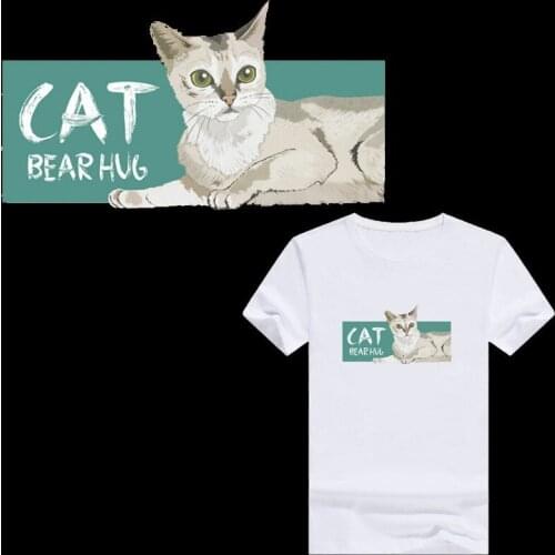 Stickers For Clothes Cute Cats With Glasses Heat Transfer Badges New Design Diy Accessory Clothing Deco Washable Iron Patch