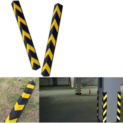 PVC Reflective Rubber Corner Guard Anti Collision Tape For Underground Garage Parking Lot Crashproof Warning Signs