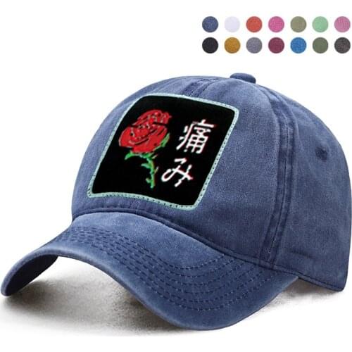 Japanese Aesthetic Rose Baseball Cap Sun Shade Hat Dad Trucker Bone Solid Hats Woman Man Snapback Boinas Casquette Ponytail Caps