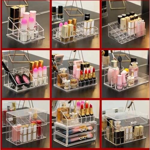 Cosmetic Drawer Container Makeup Organizer Box For Storage Make Up Jewelry Nail Lipstick Holder Home Desktop Sundry Storage Cas