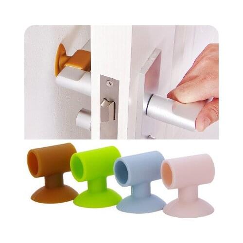 1pc New Door Handle Crash Pad Rubber Door Knob Lock Bumper Guard Stopper Mute Silencer Door Fenders Anti Accident Wall Protector