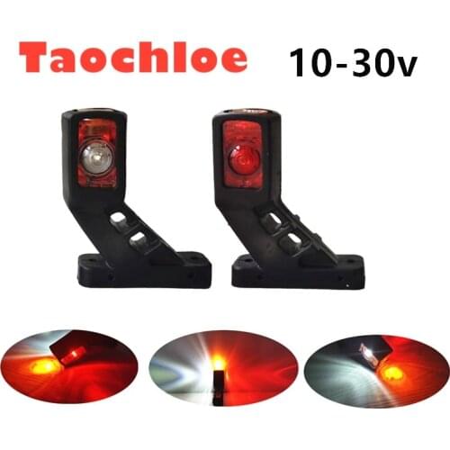 1pair 10-30v Car Trailer lorry Van 3 face 4 LED Truck Marker Side Light Outline Lamp external Lights 24V For volvo For Scania