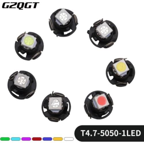 10x T5 T4 T4.7 1SMD 5050 Instrument LED Light Bulb Neo Wedge Panel Gauge Dashboard Lamp white red yellow blue green