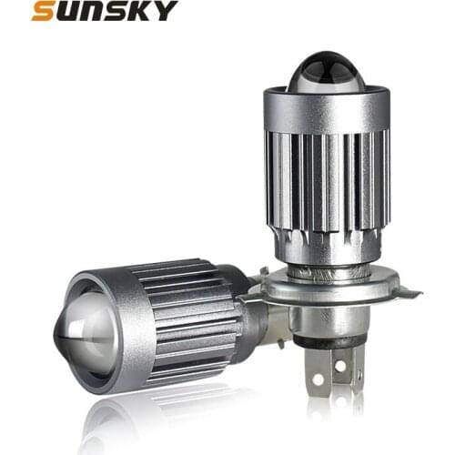 2 PCS DC9V-85V 30W 5000 Lumens Motorcycle Headlight IP68 Waterproof LED Glare Small Steel Cannon Lens Spotlight H4/P43T/HS1