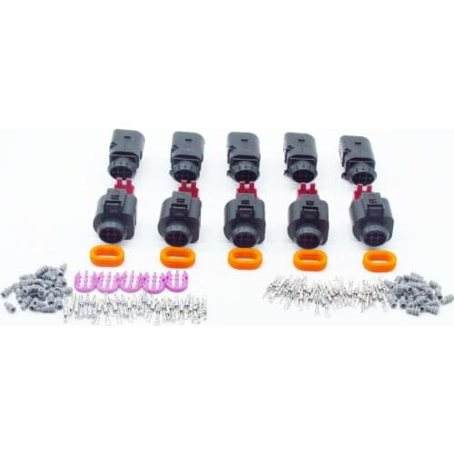 5set 6PIN PLUG 1J0973713 CONNECTOR case 000979132E for VW AUDI Seat Skoda Wiper Washer Fluid Pump Pigtail Wiring Plug Connector