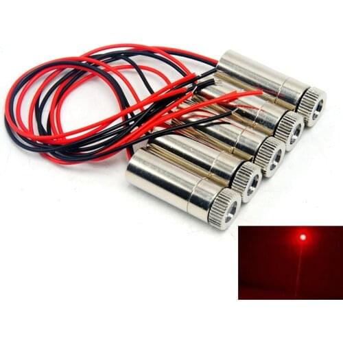 5pcs Dot Red Positioning Lights 650nm 30mw Laser Diode Module w Focusable Focus Point Head