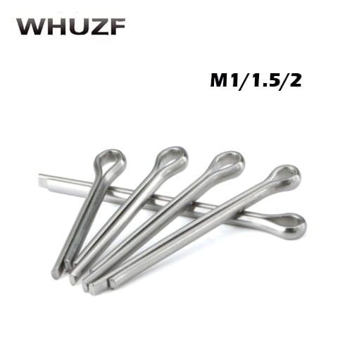 50pcs DIN94 GB91 M1.0/M1.5/M2 304 Stainless Steel Cotter/Hairpin Pins M1.0/M1.5/M2 *6mm/8mm/10mm/12mm/--25mm