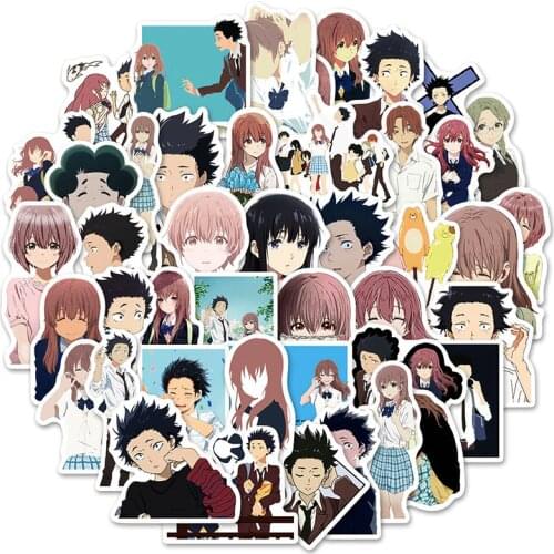 10/50pcs The Shape Of Voice Sticker Anime A Silent Voice Stickers for Laptop Guitar Luggage Fridge Skateboard Decal Classic Toy