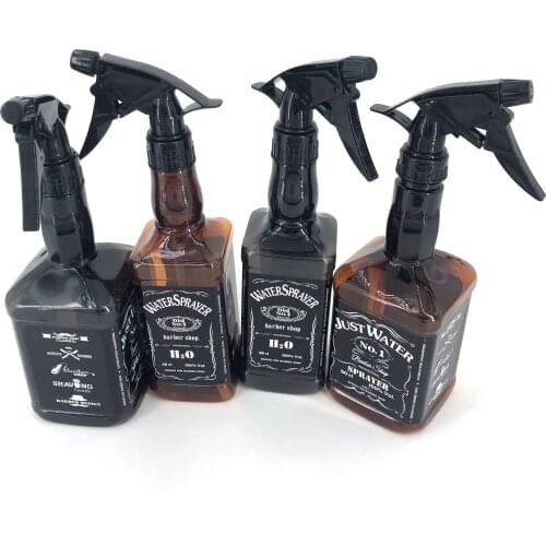 500ML Hairdressing Spray Bottle Salon Barber Hair Tools Water Sprayer Retro Whiskey Oil Head Watering Can