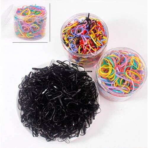 500pcs/pack Transparent Hair Elastic Rope Rubber Band for Women Girls Bind Tie Ponytail Holder Accessories Hair Styling Tools