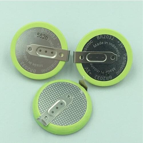 5pcs/lot Panasonic BR2032 High Temperature Resistant Battery 3V Lithium Button Batteries Cell BR2032/HFN with Soldering feet