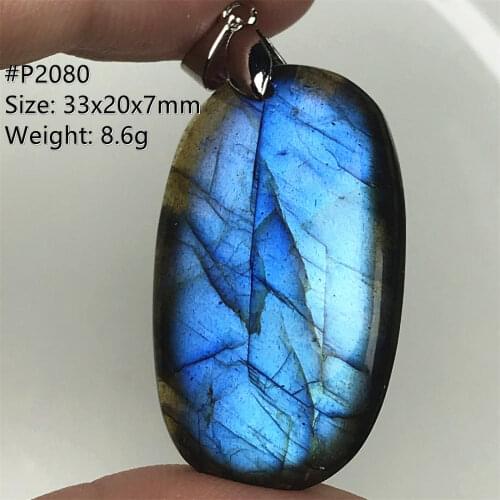 Natural Blue Yellow Labradorite Pendant For Women Man Crystal Silver Water Drop 39x23x10mm Beads Moonstone Gemstone Jewelry AAAA