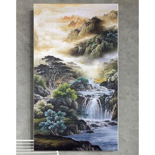 5d diy diamond embroidery China landscape forest waterfall full drill square diamond painting 3d Cross Stitch Rhinestone art New