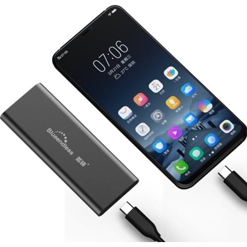 Blueendless M.2 portable ssd hard disk cases type c usb 3.0 msata hard drive enclosure black aluminum hdd caddy