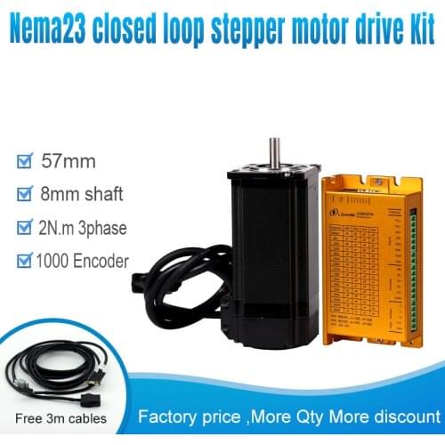 CNC Nema 23 Stepper Motor Driver 2nm Servo Motor LC57H380+LCDA357H Closed-loop step motor 2NM 57 Hybrid closed loop 3-phase