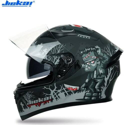 JIEKAI 316 Motorcycle Helmets Full Face Dual Visors Motocross Moto Helmet Moto Casque Casco Four Seasons Safety Hat ABS Shell