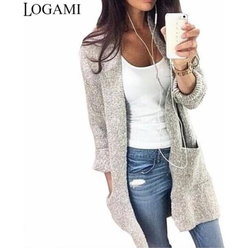 Женские кардиганы больших размеров LOGAMI China At AliExpress