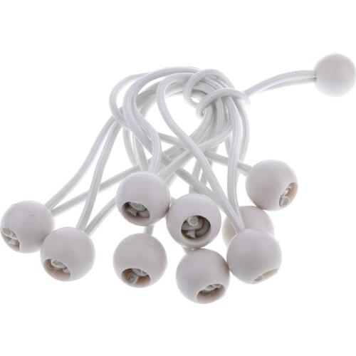 Lovoski 10pcs 6" Bungee Cord Ball Bungees Canopy Tie Downs Tarp Accessory